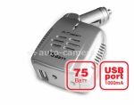 Преобразователь напряжения Автомобильный инвертор 12/220V IN-75W