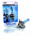 Галогенная лампа Philips Н4 12v 60/55w Blue Vision Ultra 12342BVUB1  1 шт.